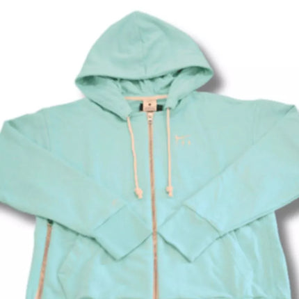 Nike Standard Issue moteriškas gobtuvas su pilnu užtrauktuku Šviesios rasos/Blausva dramblio kaulo spalva - CU3793-382