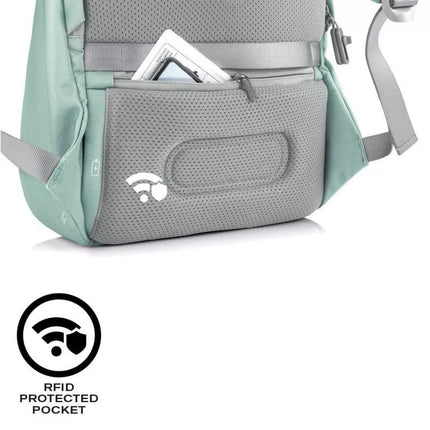 XD DESIGN ANTI-THEFT BACKPACK BOBBY SOFT GREEN P/N: P705.797