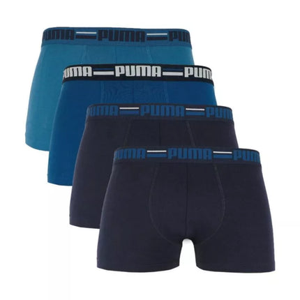 Puma Brand Elastic Men's Boxer Shorts 4-Pack Navy/Blue 938197 02
