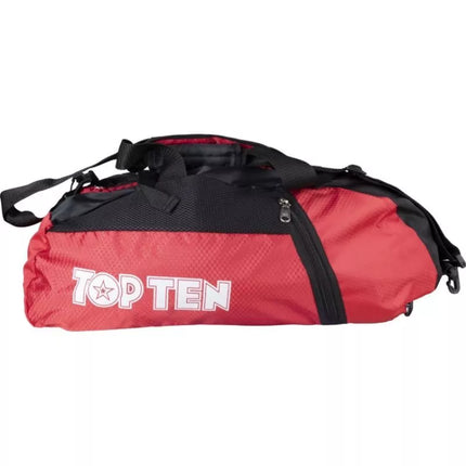 TOP TEN sportinis krepšys su kuprinės funkcija, šešiakampio dizaino, 55 cm x 29 cm x 27 cm
