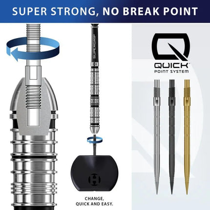 Harrows QUICK POINT sharp steel tips - MICRO RIGDE gold