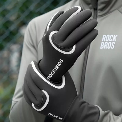 Rockbros visiškai neperšlampamos dviračių pirštinės, dydis: S/M - juodos