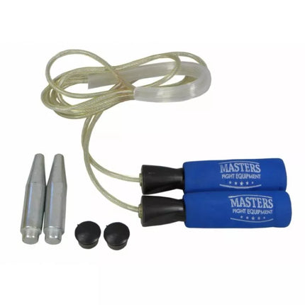 Bokso šokinėjimo virvė su svareliais 2 x 160g SBS-W 14256-W02