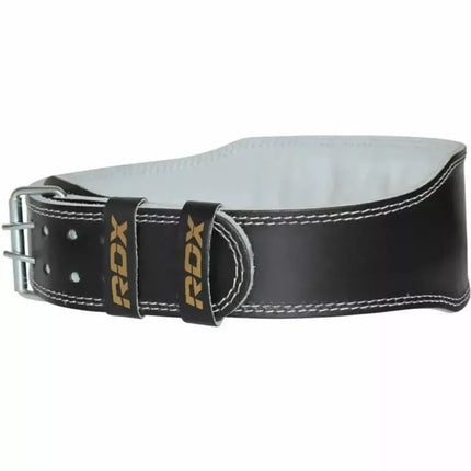 4" GOLD LEATHER BODYBUILDING BELT FOR EXERCISES - RDX S