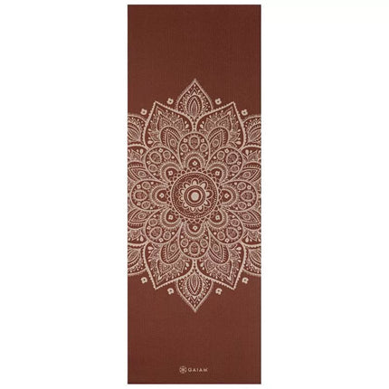 Gaiam Intense Rust Saulės laikrodžio gėlės jogos kilimėlis, 5 mm, 65733