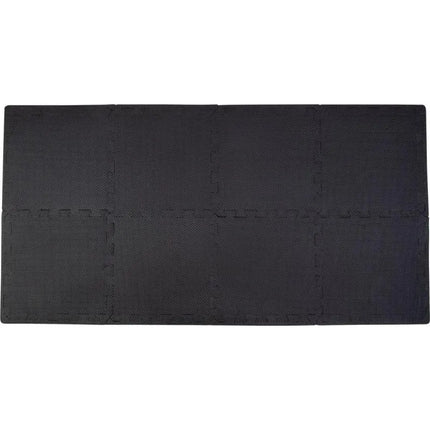 PUZZLE MAT FOR FITNESS EQUIPMENT 8 PCS 30x30x0.9 CM BLACK PURE 2 IMPROVE