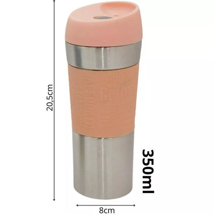 EXCELLENT HOUSEWARE Termo kelioninis puodelis 350 ml Rožinis