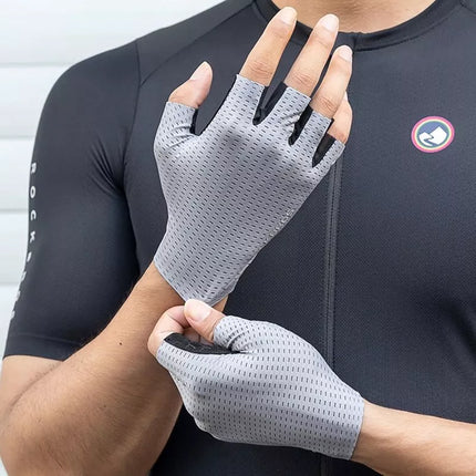 Rockbros Breathable Short Finger Cycling Gloves Size: M - Grey