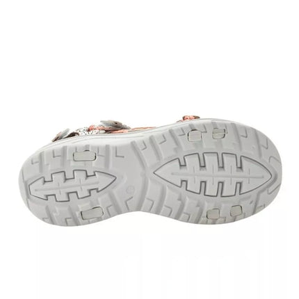 Lee Cooper women's shoes velcro sandals for summer beach light gray pink