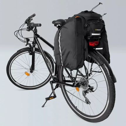 Wozinsky large bike rack bag 35l + rain cover black (WBB19BK)