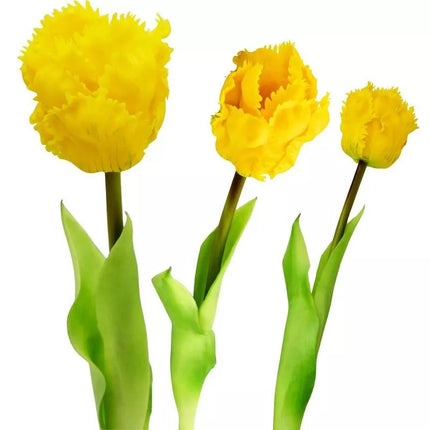 YELLOW TULIP 38CM LIFE-LIKE SPRING DECORATION