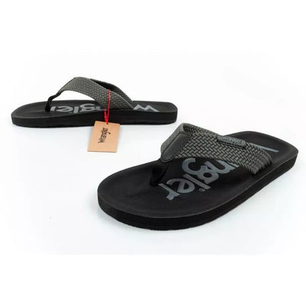 Wrangler men's Zane Flipflop shoes, gray flip-flops