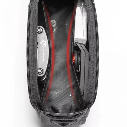 Rockbros B68 Bike Pannier for Frame, Armored, with Phone Pocket and Cover, 1.7L - Black