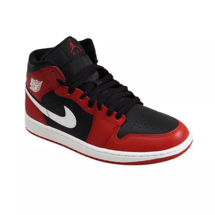 Air Jordan 1 Mid Men's Basketball Shoe Black/Gym Red/White - DQ8426-061