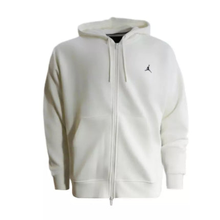 Air Jordan Brooklyn Fleece Jumpman džemperis su užtrauktuku ir gobtuvu, baltas - FV7289-133