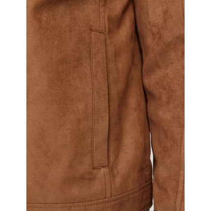 Jack&Jones JJEDYLAN CLEAN JACKET NOOS 12261197 Konjako spalvos sintetinio zomšo striukė