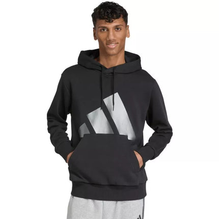 Vyriškas adidas Šventinis 3S Džemperis su gobtuvu Juodas JM1698