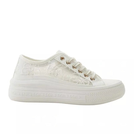 Lee Cooper women's sports shoes sneakers white platform lace