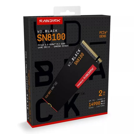 SSD WD Black SN8100 be radiatoriaus 2TB WDS200T1X0M