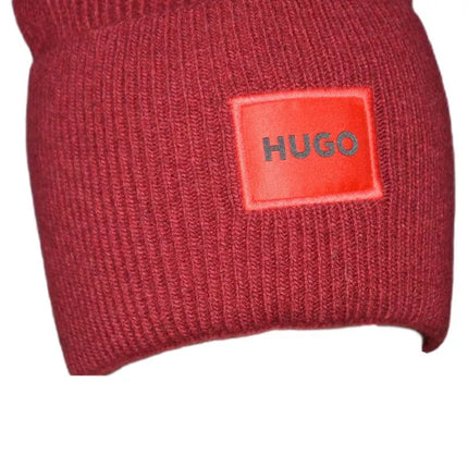 Hugo Boss Raudona vilnonė žieminė kepurė - 50496011-604