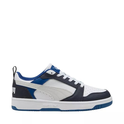 Puma Rebound V6 Lo Mid vaikiški batai balti ir mėlyni 393833 28