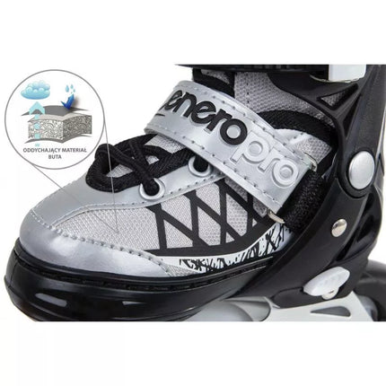 ROLLER SKATES-ROLLER SKATES-ICE SKATING 4IN1 ENERO PRO LED 34-37 GRAY