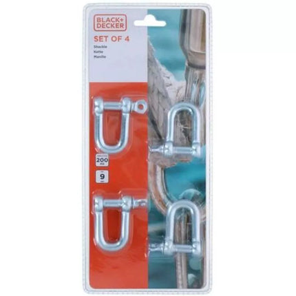 4-PIECE BLACK + DECKER SCREW-LOCK SHACKLE
