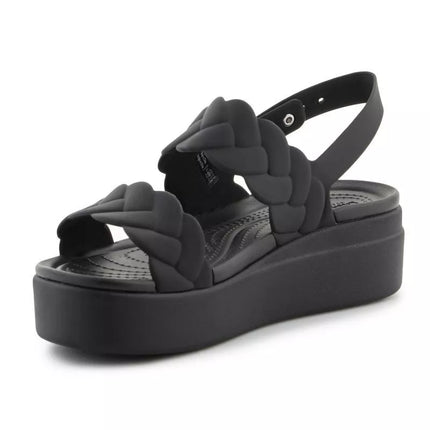 "Crocs Brooklyn Woven Low Wedge W" 209977-060 sandalai