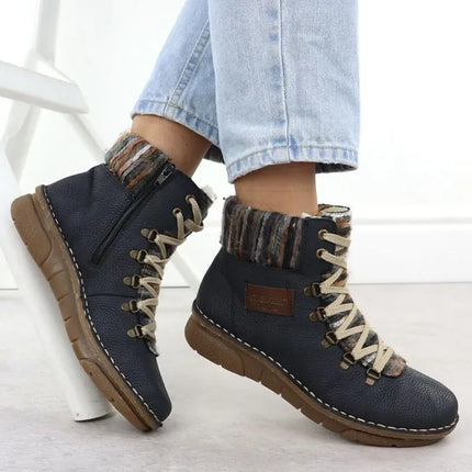 Women's navy blue ankle boots Rieker 73343-15