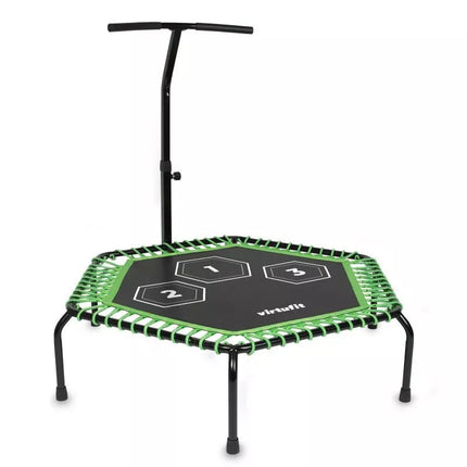 VIRTUFIT FITNESS PRO TRAMPOLINE WITH HANDLE - BLACK - 127 CM