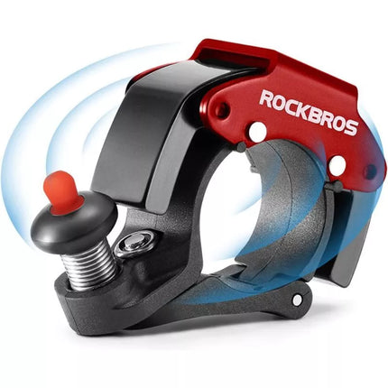 Raudonas aliumininis mechaninis skambutis Rockbros