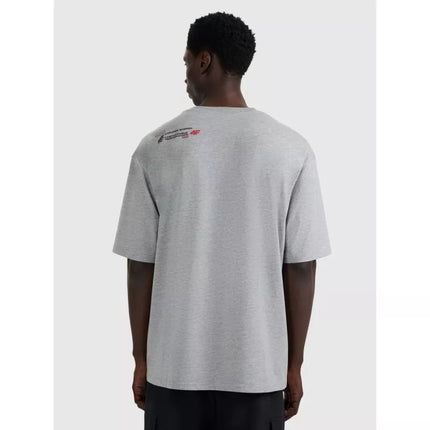 Men's oversize printed T-shirt 4F 4FRAW25TTSHM3257-27M