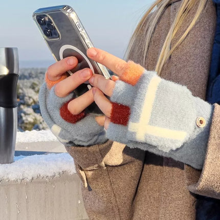 Moteriškos/vaikiškos žiemos telefono pirštinės - rožinės