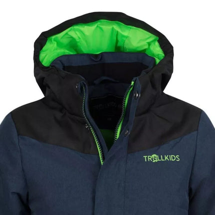 Trollkids Kids Norefjell Jacket for girls/boys, waterproof, navy blue (132-100)