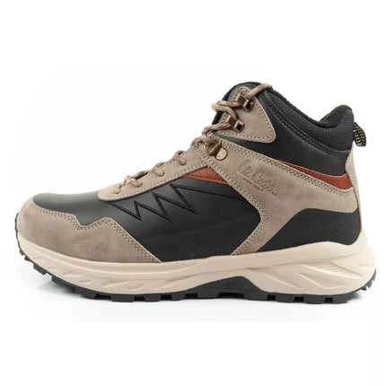 Lee Cooper men's winter hiking boots, insulated, high-ankle, beige, black
