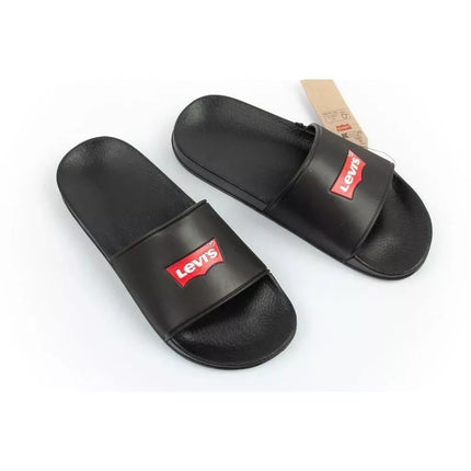 Levi's moteriškos sportinės šlepetės patogios madingos juodos