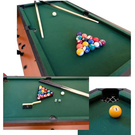 3-in-1 ROTARY GAME TABLE, BILLIARDS, TABLE FOOTBALL, AIR HOOK-UP 121x89x84.5CM