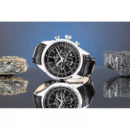 Men's Watch Giewont Chronograph Sapphire Silver Black GW7650-A2