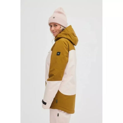 O'neill women's winter sports jacket snowboard ski GTX RECCO pink brown