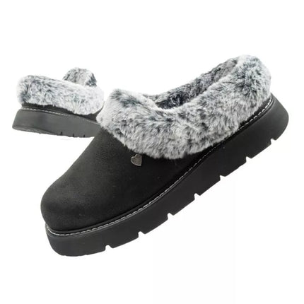 Skechers Cozy Blend moteriški šlepečių tipo batai, apšiltinti įsispiriami sportbačiai