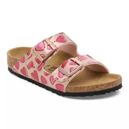 Birkenstock ARIZONA KIDS BS 1030434 ELECTRIC METALLIC COPPER HEARTS basutės (standartinis plotis)
