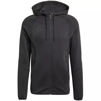 Vyriškas adidas Tiro 26 kelioninis džemperis su gobtuvu, juodas KF6075