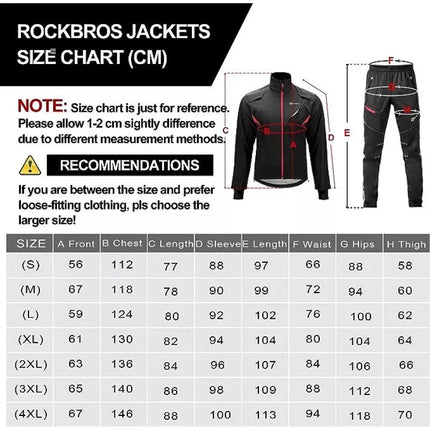 Rockbros Winter Cycling Jacket Black L