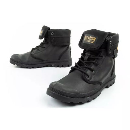 Palladium Women's Baggy Coated High Top Sneakers Fashionable Black