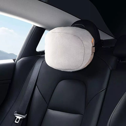 Baseus ComfortRide Serijos automobilinė galvos atramos pagalvėlė su 2 medžiagomis - smėlio spalvos