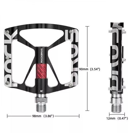 Rockbros 37213071001 Aliuminio lydinio dviračio pedalų komplektas - Juodas