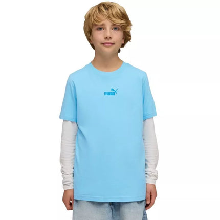 Puma ESS Small No. 1 Logo Centered Tee for Kids Blue 692975 45