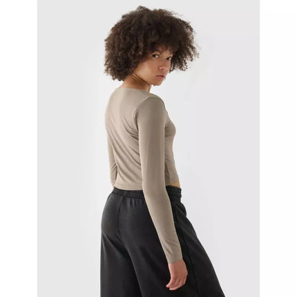 Moteriška 4F ilgomis rankovėmis, slim fit, lygi palaidinė 4FRSS24TLONF499-82S