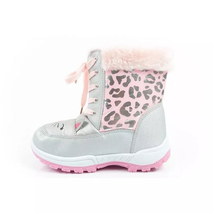Leomil winter boots children's snow boots kitten fur warm for girls