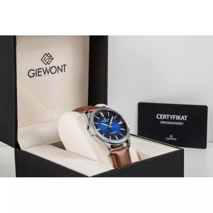 Giewont Elegance Sapphire Brown Blue Men's Watch GW5160-A4